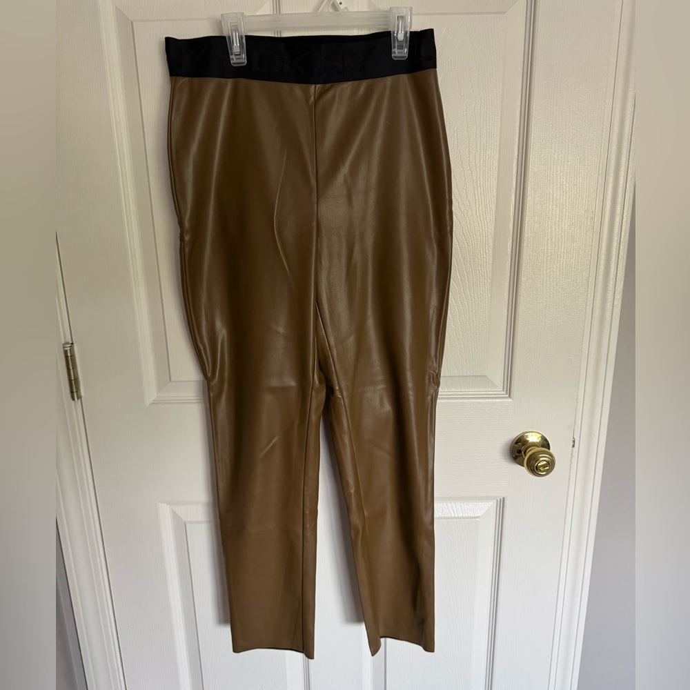 DKNY Brown Leggings Stretchy Slim Fit